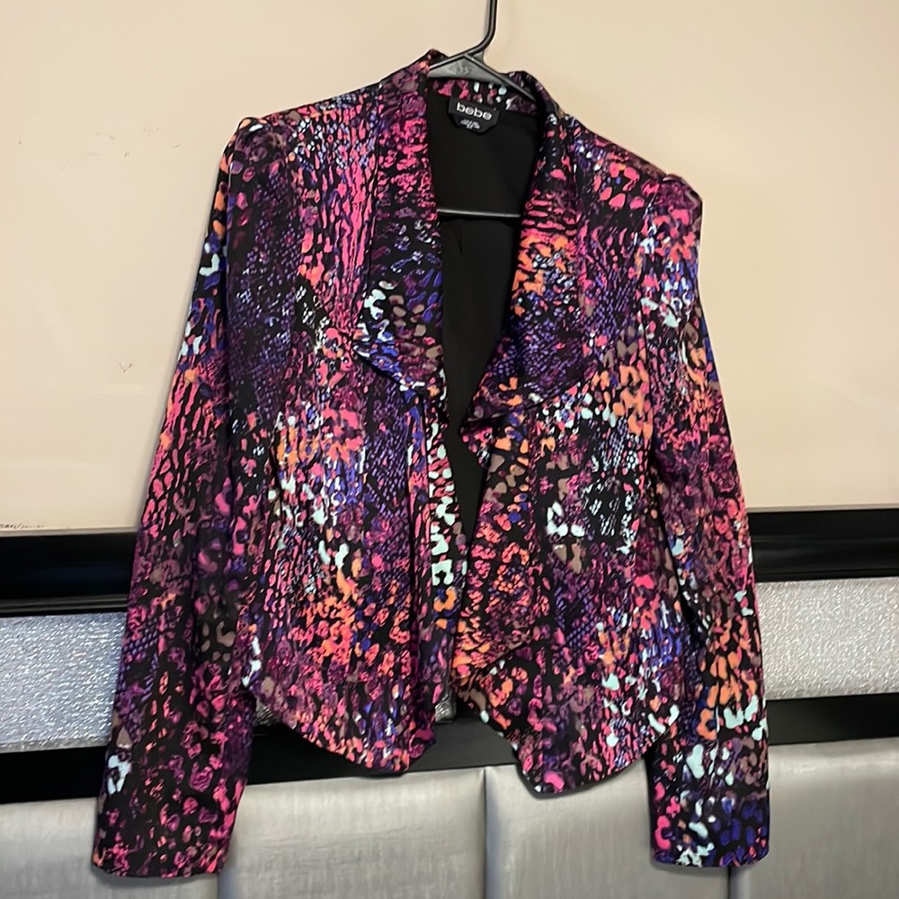Multi Color Bebe blazer. Size Medium